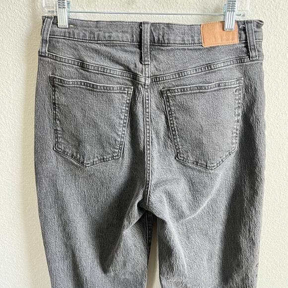 Madewell Perfect Vintage Straight Jean Women's 29 Faded Black High Rise Raw Hem - Picture 4 of 8